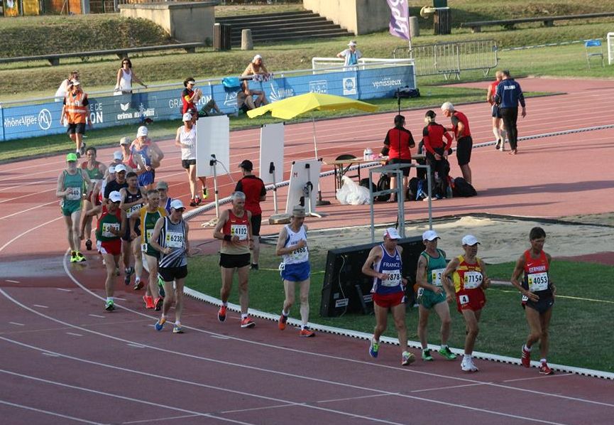 WMAC Lyon 2015, 6 août, 5000m M50, Départ