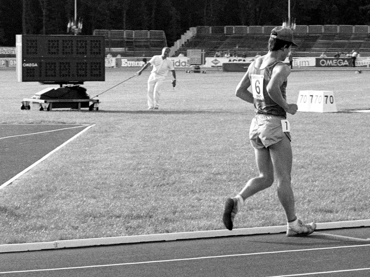 Dominique Guebey, the race walker