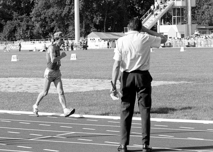 Dominique Guebey, the race walker