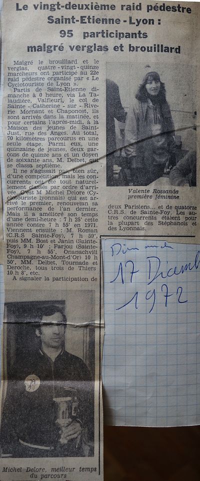 SaintéLyon 1972, article Le Progrès de Lyon
