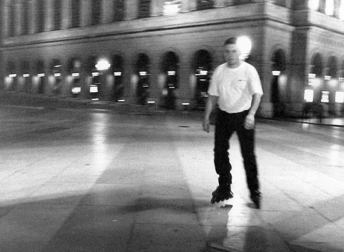 Photo de nuit, Lyon place Louis Pradel, Konica Hexar AF