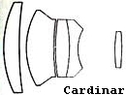 Schema optique Carl Zeiss Jena Cardinar 4.0/100 w:126, h:95 Schema optique Carl Zeiss Jena Cardinar 4.0/100