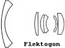 Schema optique Carl Zeiss Jena Flektogon 2.8/35 w:130, h:97 Schema optique Carl Zeiss Jena Flektogon 2.8/35