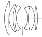 Optical formula MD 50/1,7 w:150, h:132 Optical formula MD 50/1,7