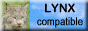 Lynx's face, with 'Lynx compatible' on blue background